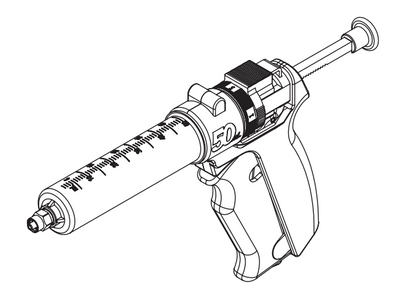 50 mL Semi-Automatic Syringe Injector, Repeater - Pistol Grip