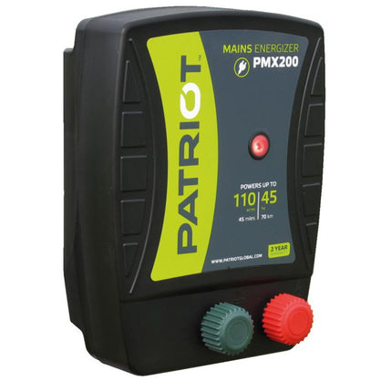 Patriot PMX200 Mains electric fence Energizer on a white background