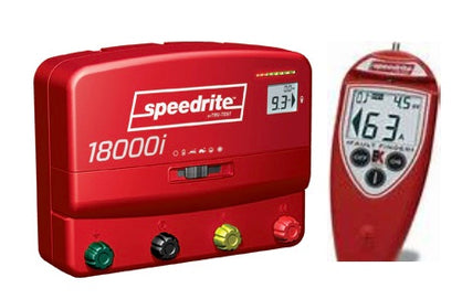 SPEEDRITE 18000i + REMOTE CONTROL | DUAL POWERED 110V/12V ENERGIZER | 18 JOULE | FREE U.S.A. SHIPPING AND FENCE TESTER - Speedritechargers.com