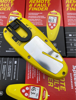 Back of Speedrite Fault Finder and Remote Control ST102 on display