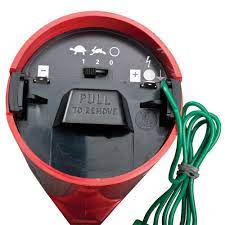 Speedrite AN90 electric fence charger bottom view with terminals