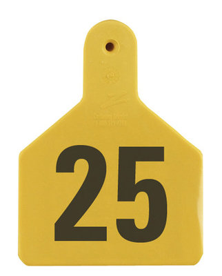 Z1 No-Snag-Tag Premium Calf Ear Tags Yellow, 26-50, 1 Piece (25/bag) - Speedritechargers.com