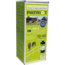 PATRIOT PB 12 12V DC BATTERY POWERED FENCE CHARGER, 10 MILE / 40 ACRE | FREE SHIPPING AND FENCE TESTER - Speedritechargers.com
