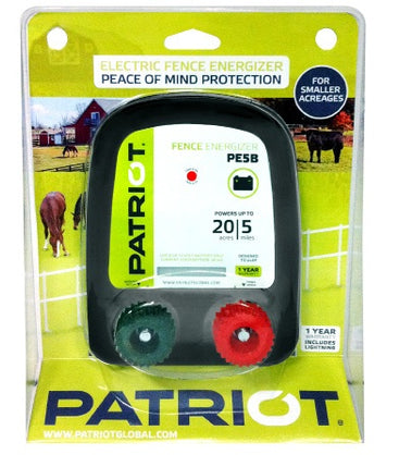 PATRIOT PE 5B 12V DC BATTERY POWERED FENCE CHARGER, 5 MILE / 20 ACRE | FREE SHIPPING - Speedritechargers.com