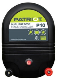 PATRIOT P10 AC/DC DUAL POWERED FENCE CHARGER, 30 MILE/ 100 ACRE | FREE SHIPPING AND FENCE TESTER - Speedritechargers.com