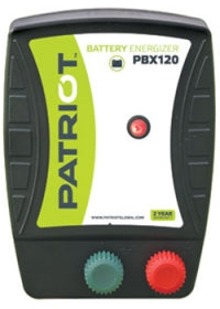 PATRIOT PBX 120 12V DC BATTERY POWERED FENCE CHARGER, 30 MILE / 100 ACRE | FREE SHIPPING AND FENCE TESTER - Speedritechargers.com