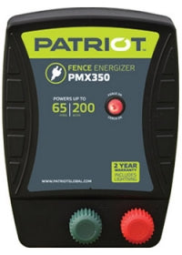 PATRIOT PMX 350 110V AC POWERED FENCE CHARGER, 65 MILE / 200 ACRE | FREE SHIPPING AND FENCE TESTER - Speedritechargers.com