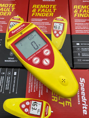 Speedrite Fault Finder and Remote Control ST102 on boxes in electric fence store