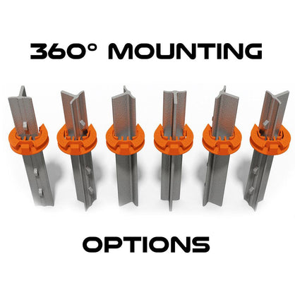 Lock Jawz 360° T-Post Insulator | 25 Pack | Orange - Speedritechargers.com